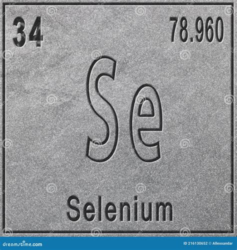 Selenium Chemical Element Sign With Atomic Number And Atomic Weight