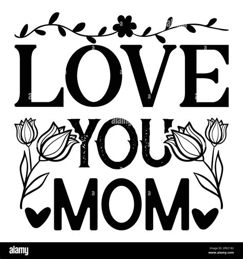 Love You Mom Mothers Day Typography Shirt Design For Mother Lover Mom Mommy Mama Handmade