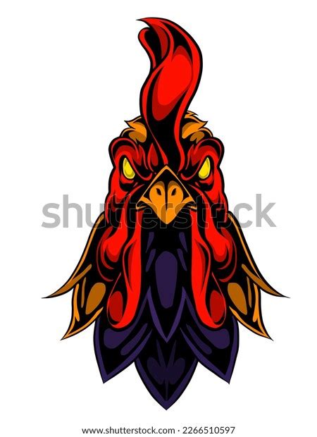 Vector Illustration Illustration Cocks Head Stock Vector Royalty Free 2266510597 Shutterstock