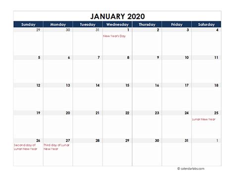 2020 Hong Kong Calendar Spreadsheet Template Free Printable Templates