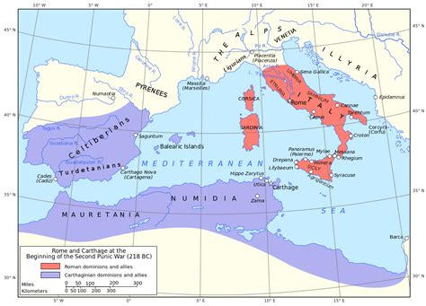 Filemap Of Rome And Carthage At The Start Of The Second Punic Warsvg