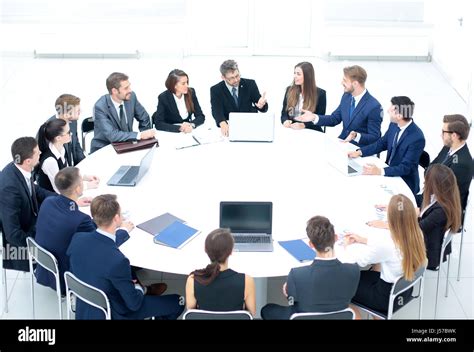 Business Conference Business Meeting Business People In Formal Stock