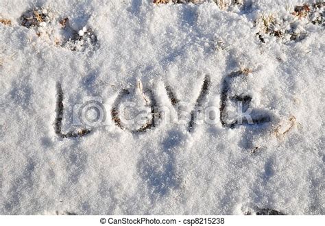Love Written In The Snow Canstock