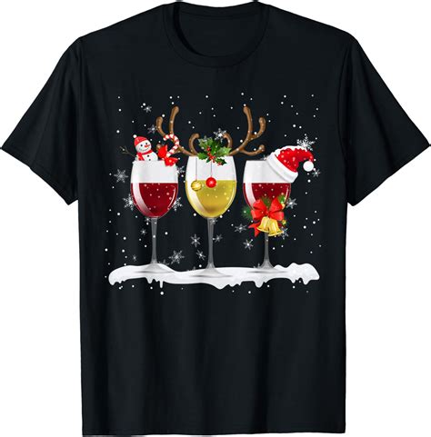 Funny Wine Christmas Xmas Drink Christmas Costume T T Shirt Uk Fashion