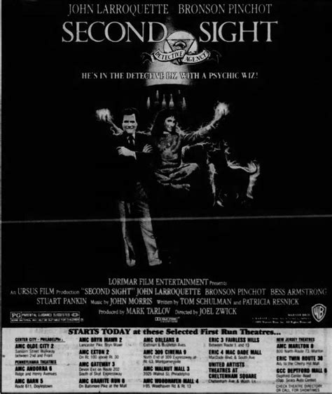 Ad For Second Sight Starring John Larroquette Bronson Pinchot Bess