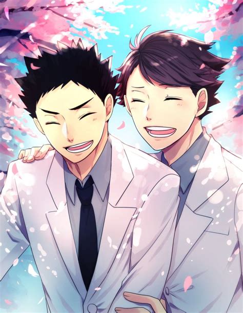 Oikawa Tooru X Hajime Iwaizumi Haikyuu Anime Iwaoi Oikawa Tooru