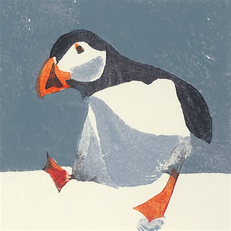 Julia Burns Puffin Canvas Print The Art Group