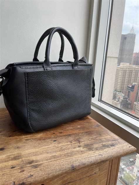 Black Zipper Handbag Soft Large Tote Purse Large Black Leather Tote
