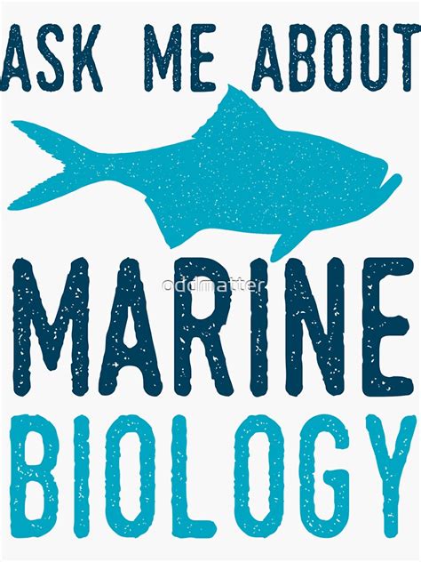 Marine Biology Sticker For Sale By Oddmatter Redbubble