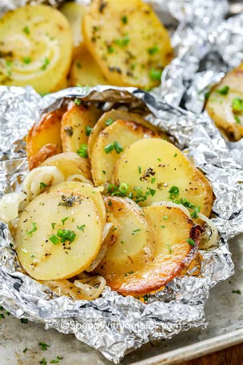 Make sure the whole potato is covered. Make these potato packets on the grill, in the oven or ...