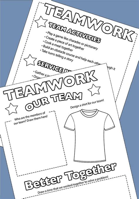 Teamwork Activities For Kids And Families Free Printable Teamwork