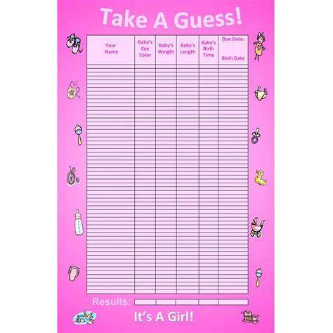 Select which stats you will open up for guests to predict (sex, time of birth, weight, and length), and provide the expected due date so guests . Best Baby Due Date And Weight Game | Baby guessing game ...