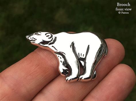 Polar Bear Lapel Pin Or Polar Bear Brooch Sterling Silver Etsy Denmark