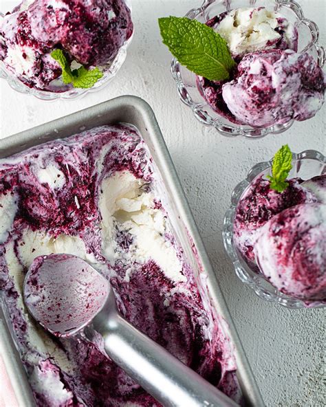 No Churn Lemon Blueberry Ice Cream Blueberry Ice Cream Recipe