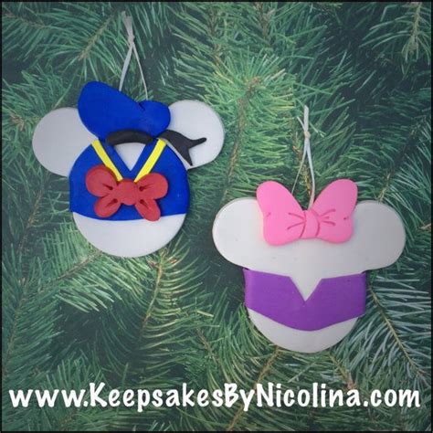 Personalized Donald Duck Or Daisy Duck Christmas Ornaments By