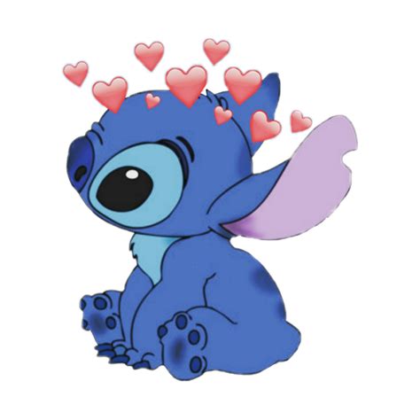 Stitch Cute Heartcrown Blue Freetoedit Sticker By Amego