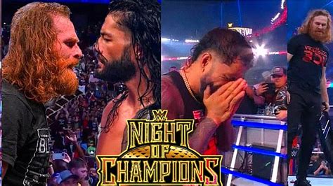 Wwe Night Of Champions Shocking Ending Roman Reigns Solo Sikoa Vs Sami