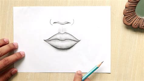 Realistic Lips Drawing Easy Simple Female Lips Drawing Step By Step Sketch For Beginners Youtube