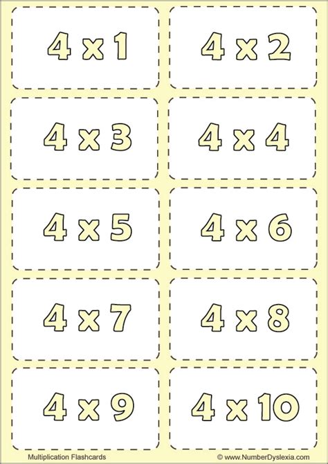 Multiplication Flash Cards Printable 8 Hot Sex Picture