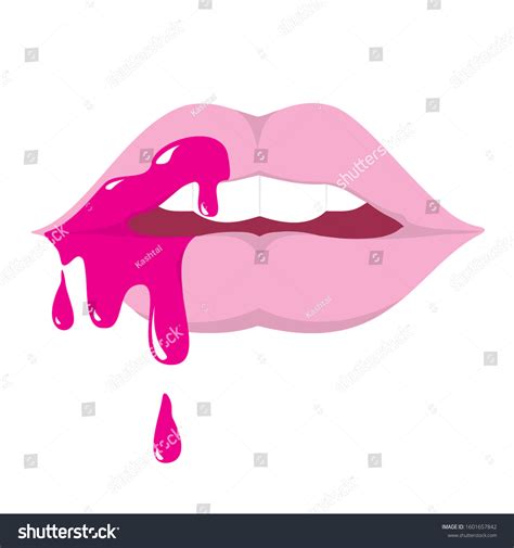 illustration parted lips sexy lips dripping stock illustration 1601657842 shutterstock