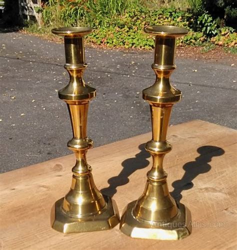 Antiques Atlas A Pair Of Victorian Brass Candlesticks