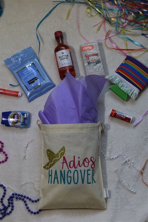 Adios Hangover Bachelorette Party Favors Hangover Kit Bags Etsy Hangover Kit Bags Sutter Home