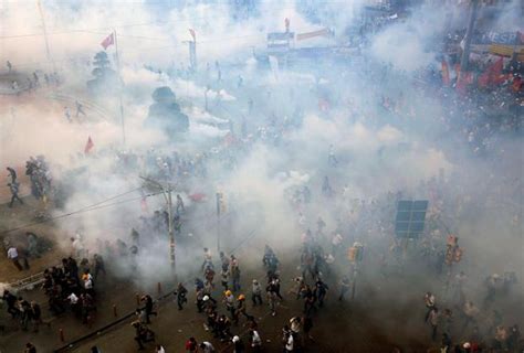 Tear Gas Fired As Turkish Police Battle Protesters In Taksim Square