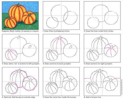 Pumpkin Drawing · Art Projects for Kids gambar png