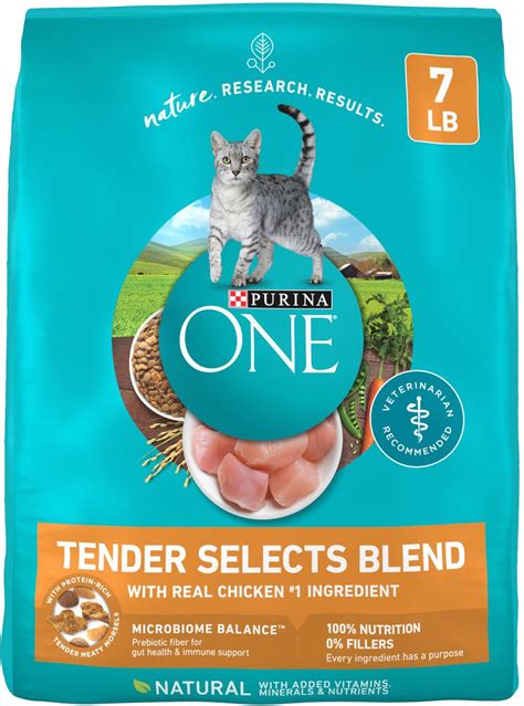 Purina One Tender Selects Blend With Real Chicken Dry Cat Food 7 Lb