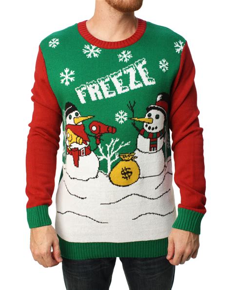 ugly christmas sweater ugly christmas sweater men s freeze pullover sweater
