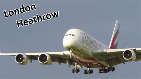 25 Minutes Evening Arrivals At London Heathrow Airport A380 747