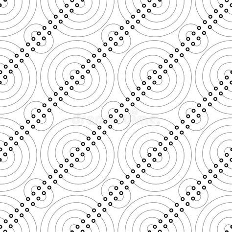 Seamless Circle And Line Pattern Stock Vector Illustration Of Modern