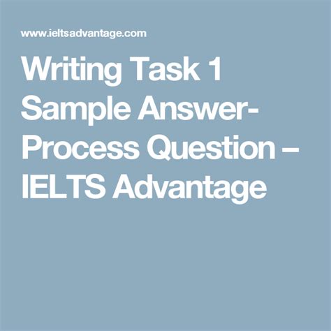 Writing Task 1 Sample Answer Process Question Writing Tasks This Or