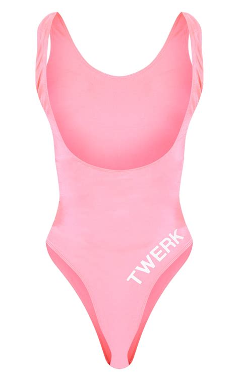 Pink Twerk Thong Swimsuit Swimwear Prettylittlething