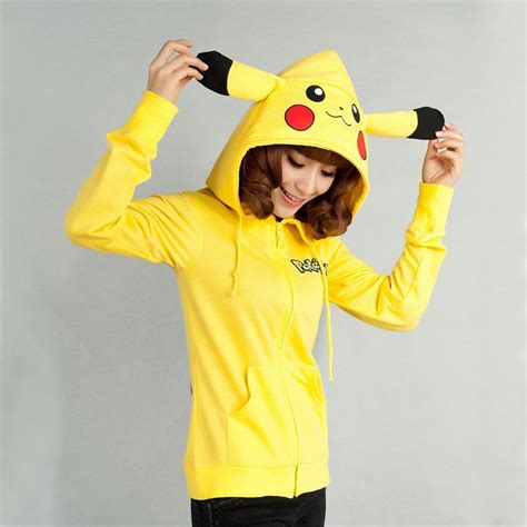 Japan Anime Long Sleeve Cotton Cool Pokemon Pikachu Hoodie Hoody