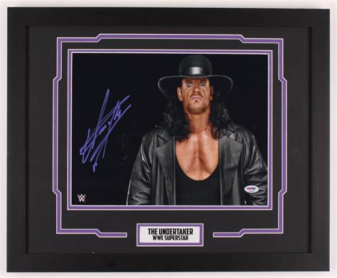 The Undertaker Signed Wwe X Custom Framed Photo Display Psa Coa Pristine Auction
