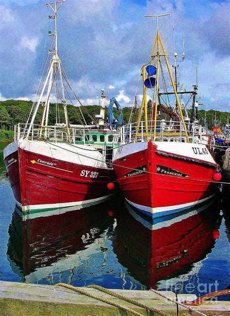 Fishing Boats In Stornoway Harbour Photograph By Lesley Evered Pixels