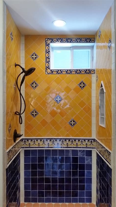 Mexican Tile Walk In Shower Menomonee Falls Wi Spanish Style Bathrooms Mexican Style Homes