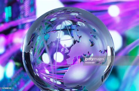 Map Design On Glass Globe High Res Vector Graphic Getty Images