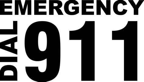 American Police Car Emergency Dial 911 Cut Text Stickers 8 Or 12
