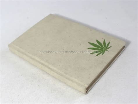 Recycled Handmade Paper Printed Hemp Leaf Cover Notebook Buy Recycled