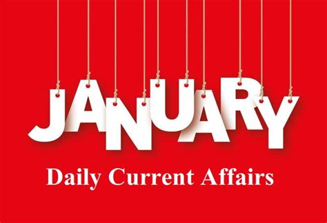 January 2022 Current Affairs Edudwar