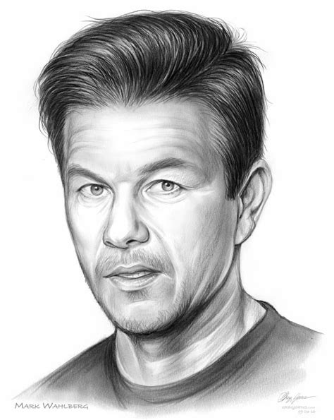 Mark Wahlberg By Greg Joens ©2016 Celebrity Drawings Mark Wahlberg