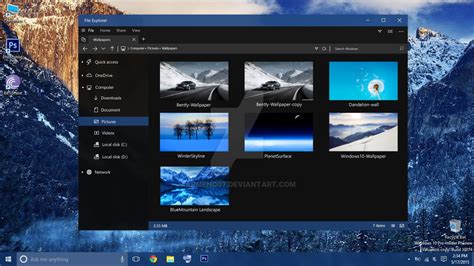 Windows 10 Redesigned File Explorer Dark Mode By Armend07 On Deviantart