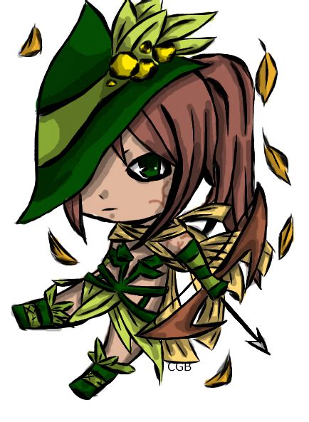 Little Green Archer Chibi Girl By Ravenblood2010 On Deviantart