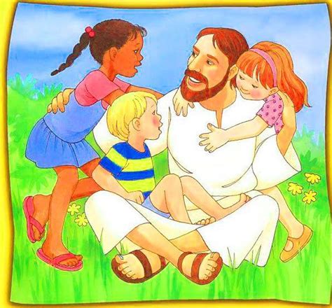 Jesús Y Los Niños En Dibujos Bonitos Y Tiernos Ministério Infantil
