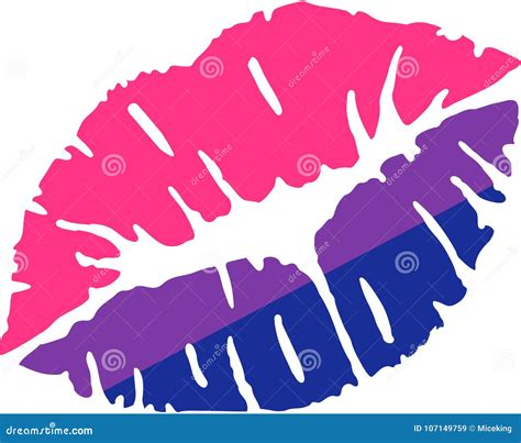 Kiss With Bisexual Pride Flag Stock Illustration Illustration Of Sign February 107149759