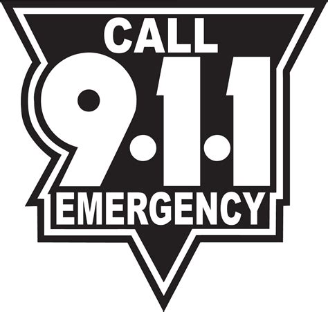 911 Clipart Black And White 911 Black And White Transparent Free For