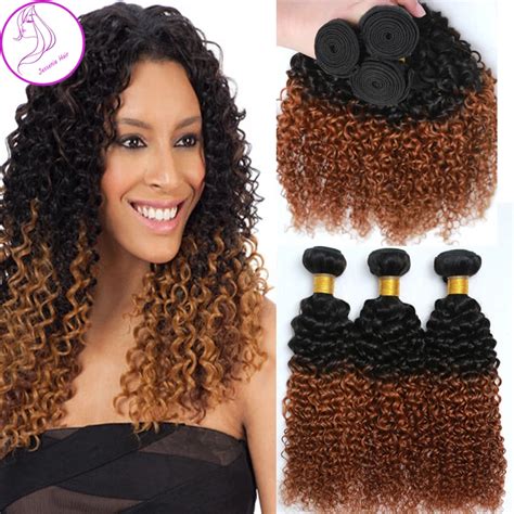 6a Ombre Hair Extensions Brazilian Virgin Hair Kinky Curly Weaves Cheap Brazilian Curly Human