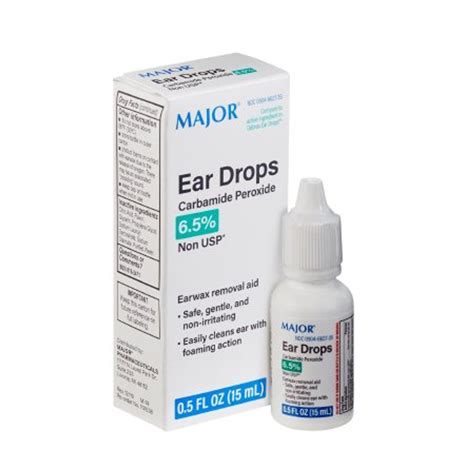 Major Carbamide Peroxide 65 Ear Wax Removal Drops 05 Oz